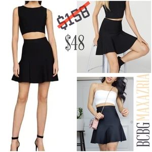 BCBG A-line bodycon fit and flare skirt